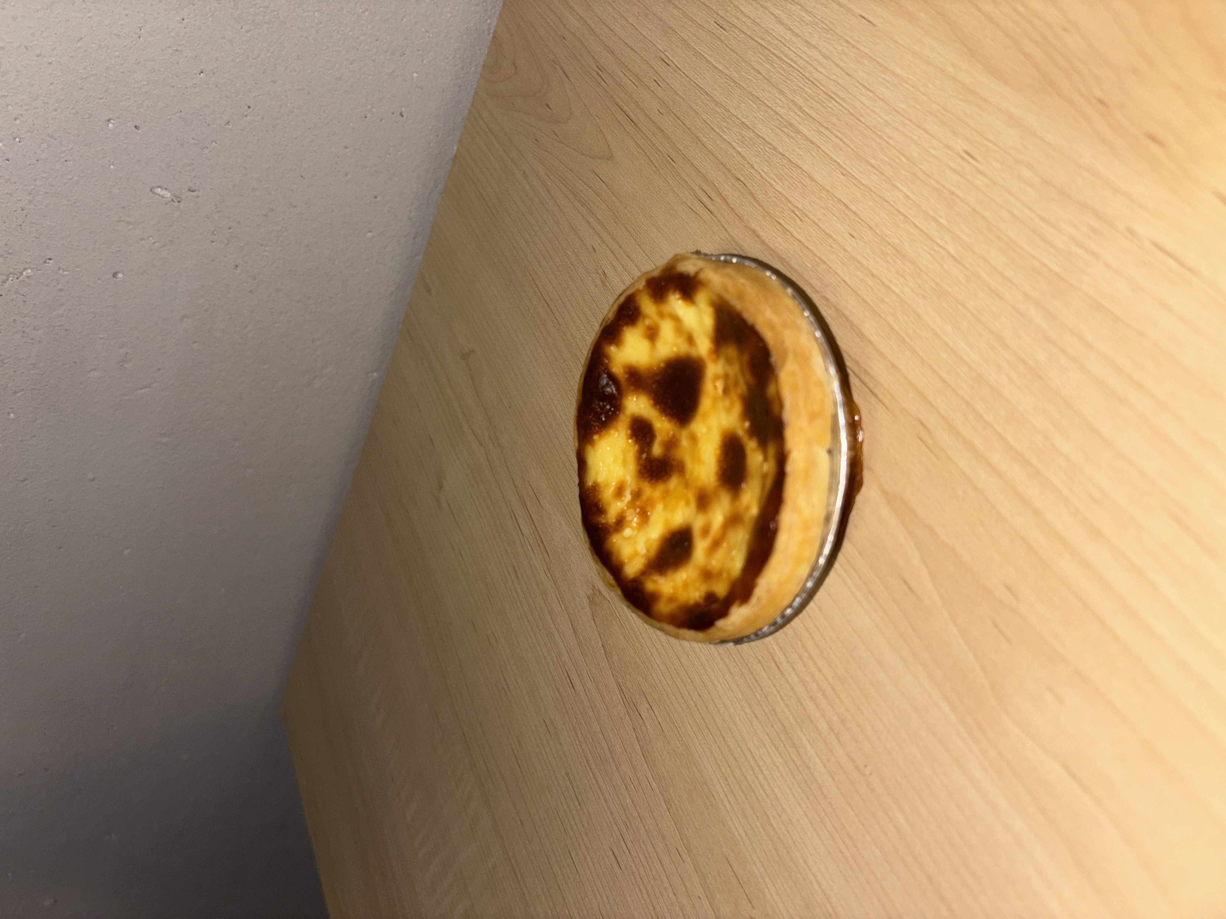 Side view of Egg tart